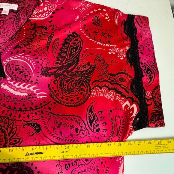 Oscar de la Renta Pink Label Zip Up Pink Satin Caftan S/M - Picture 8 of 10